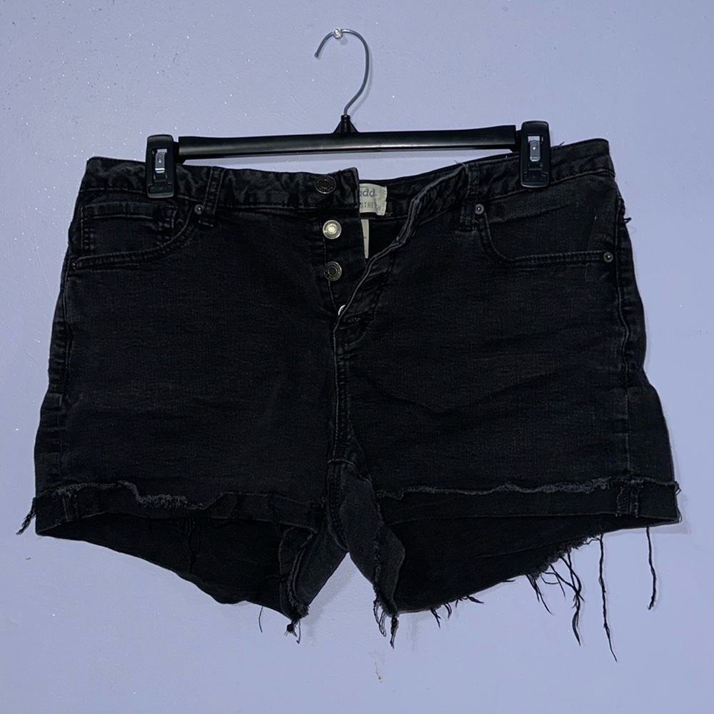 Black Jean Shorts